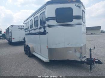  Salvage Hawkeye 18  Horse Trailer