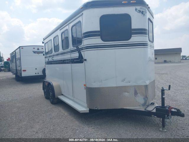  Salvage Hawkeye 18  Horse Trailer