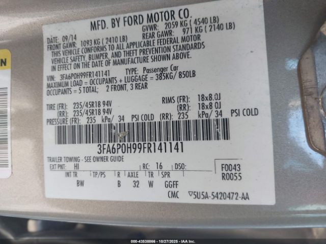 Ford Fusion Se Image 6