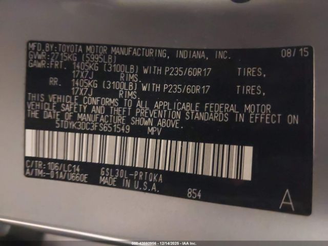 Toyota Sienna Xle Premium 8 Passenger Image 13