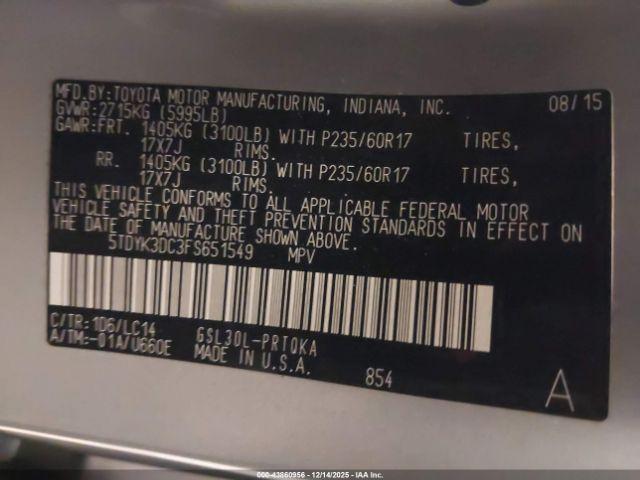 Toyota Sienna Xle Premium 8 Passenger Image 13