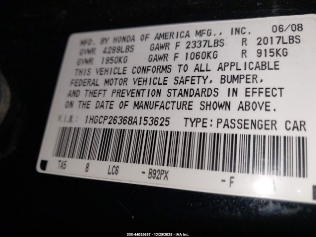 Honda Accord 2.4 Lx Image 4